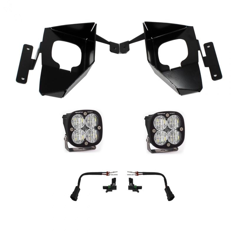 Baja Designs — Baja Designs 16-18 Silverado Squadron Sport Fog Pocket Kit W/C - Amber