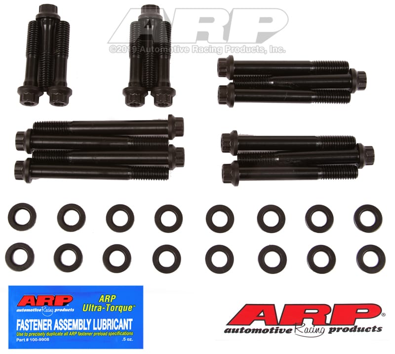ARP — ARP SB Chevy 2-Bolt Large Journal w/ 1/2 Inch Straps on F&R Caps Main Bolt Kit