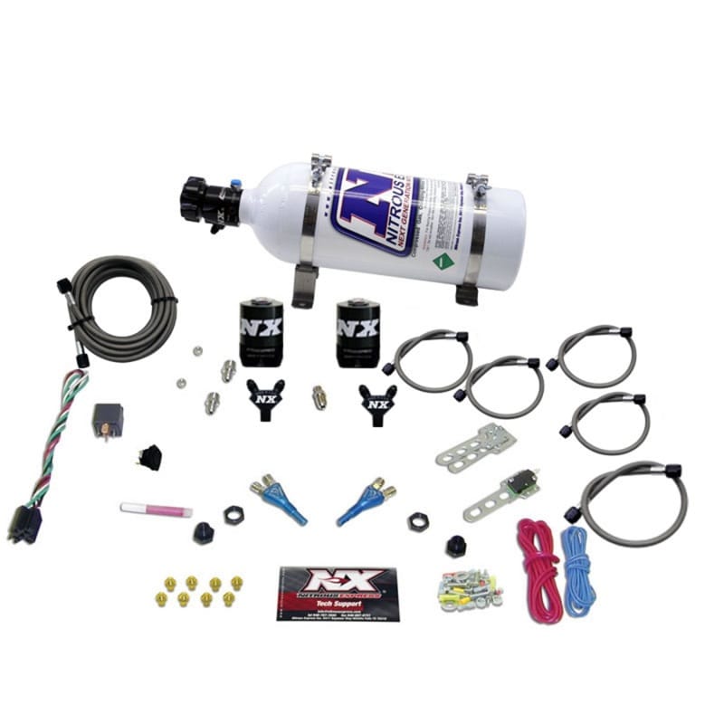 Nitrous Express — Nitrous Express Ford EFI Dual Nozzle Nitrous Kit (100-300HP) w/5lb Bottle
Injection System Kit
N2OSys