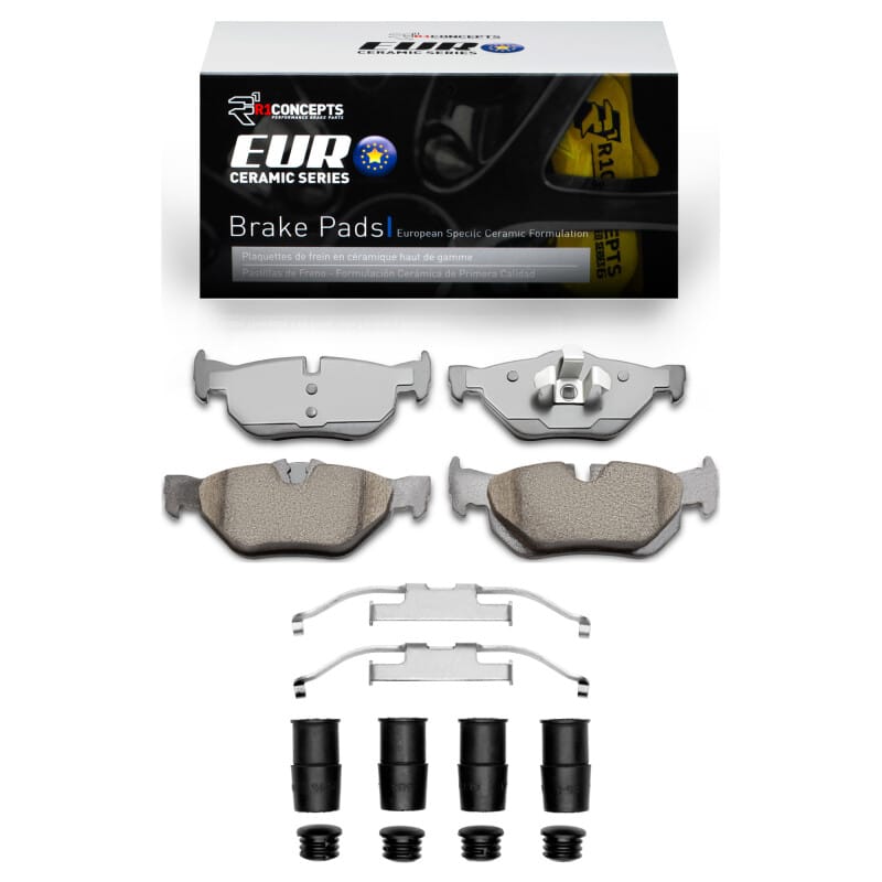 R1 Concepts — R1 2006-2015 BMW 125i (Mexico) Rear R1 Euro Ceramic Pads & Hardware Kit
R1 Euro Ceramic Pads