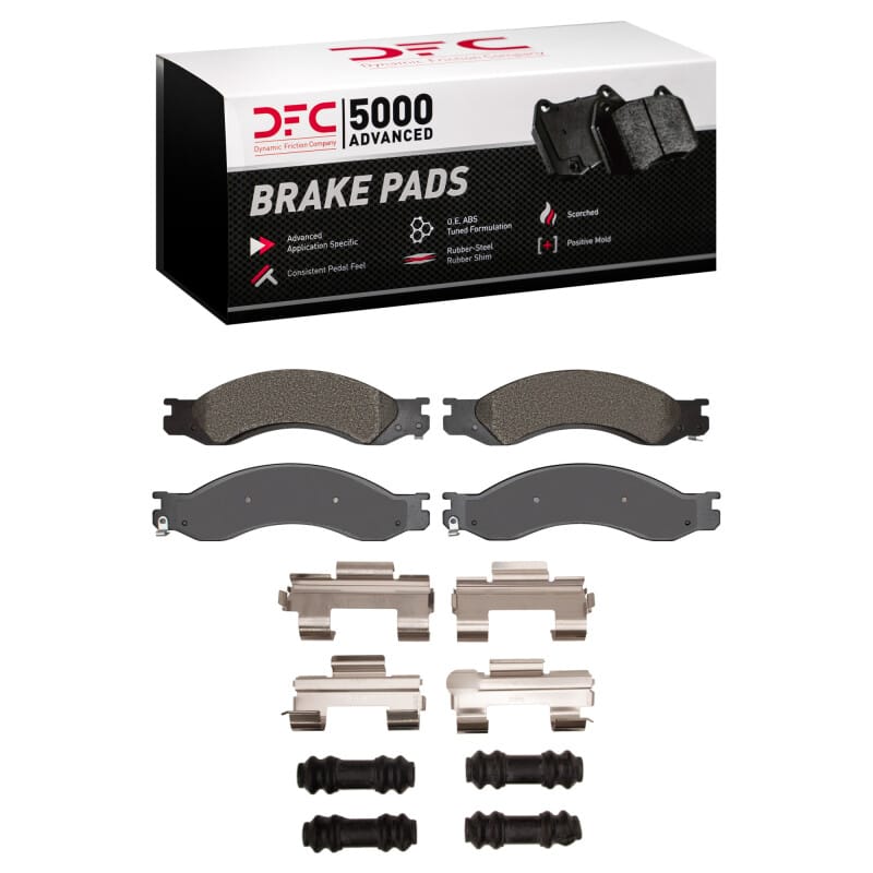 DFC — DFC 04-10 Chevrolet C5500 Kodiak Rear 5000 Advanced Semi Metallic Brake Pads and Hardware Kit
DFC Brake Pad Set