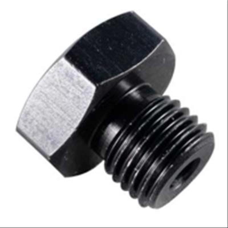 Fragola — Fragola -8AN Port Plug 3/4-16 w/ 1/8 FPT Port - Black