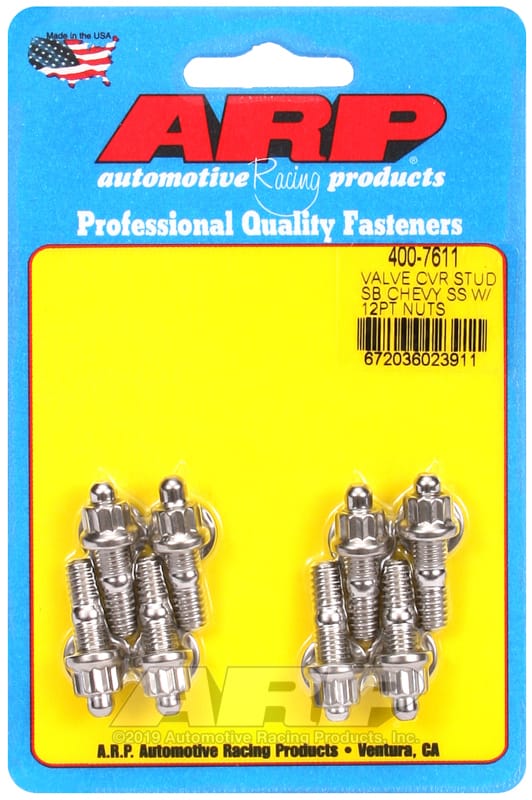 ARP — ARP SB Chevy Stamped Steel Covers SS 12 pt Valve Cover Stud Kit