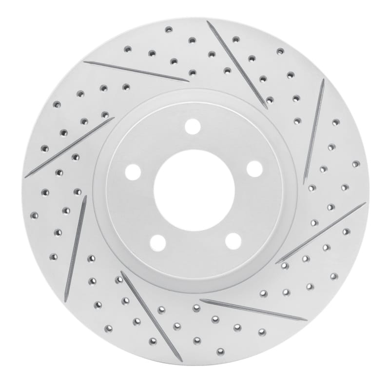 R1 Concepts — R1 07-13 Mazda 3 Front Right Drilled & Slotted Geo-Carbon Rotor