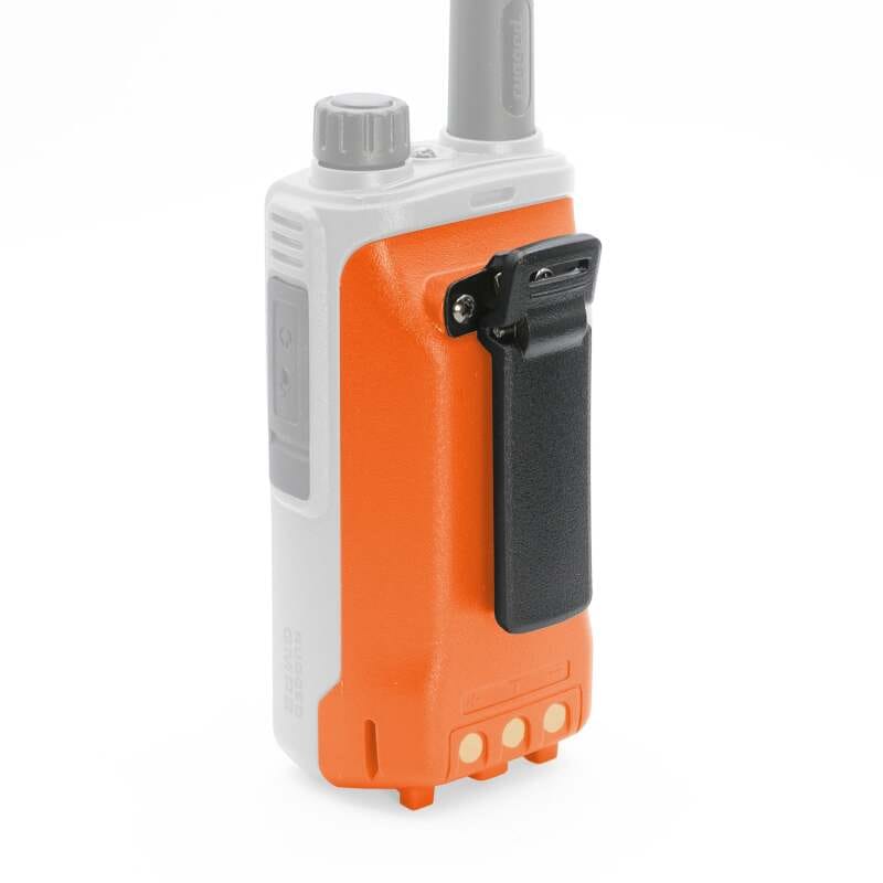 Rugged Radios — Rugged Radios GMR2/GMR2 PLUS Handheld Long-Lasting XL Lithium Battery w/USB Charging Safety Orange