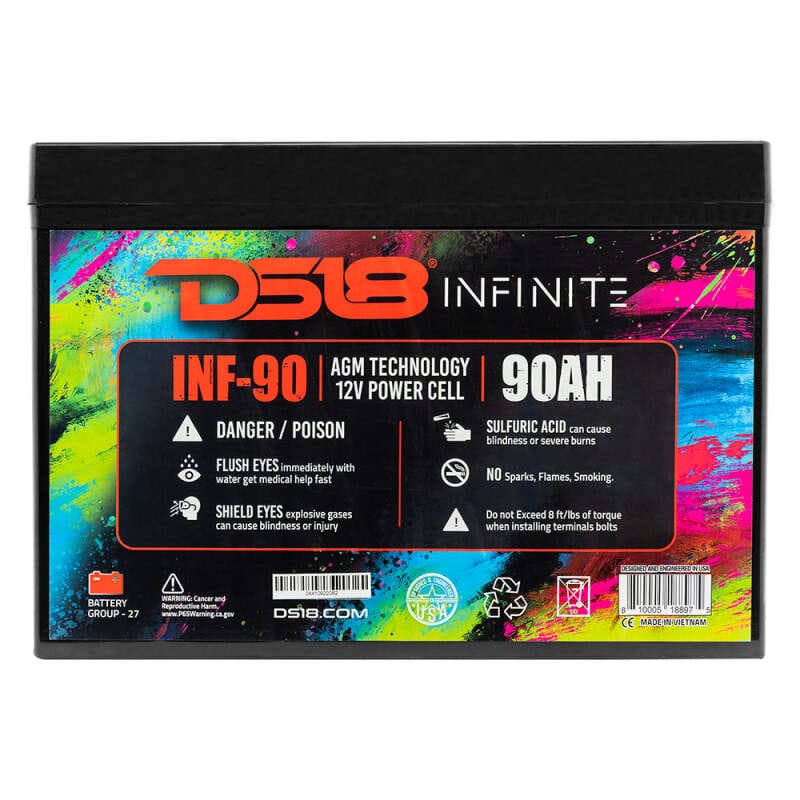 DS18 — DS18 2500 Watts 90 AH Infinite AGM Power Cell Battery