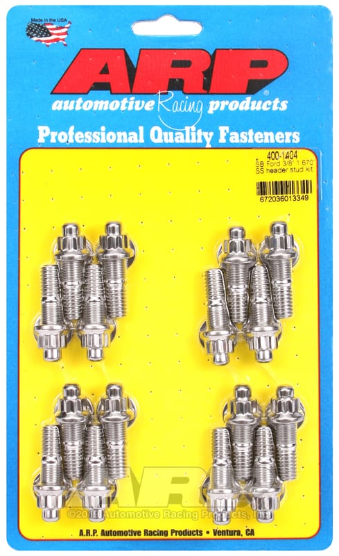 ARP — ARP SB Ford 3/8 x 1.670 SS Header Stud Kit