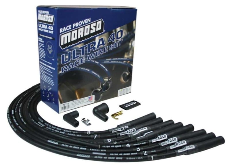 Moroso — Moroso Chevrolet Big Block Ignition Wire Set - Ultra 40 - Unsleeved - Non-HEI - Over Valve - Black
