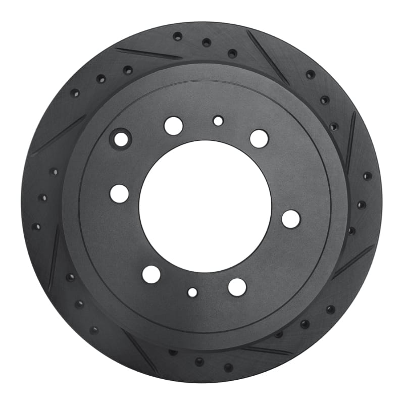 R1 Concepts — R1 93-97 Lexus LX450 Rear Right Drilled & Slotted Black Brake Rotor
R1 Brake Rotor Drill