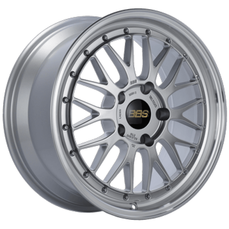 BBS — BBS LM 18x8 5x114.3 ET40 Diamond Silver Center Diamond Cut Lip Wheel - 82mm PFS/Clip Required