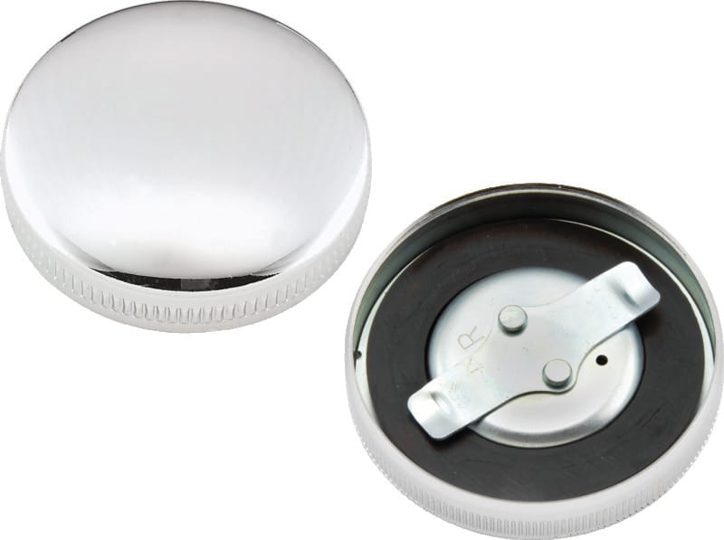Bikers Choice — Bikers Choice 36-E73 Chrome Early Vented Gas Cap Single & Fatbob Tank Right Side Repl H-D 61103-36