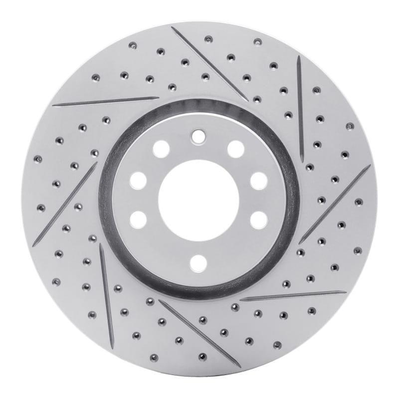 R1 Concepts — R1 03-11 Cadillac Bls (Mexico) Front Right Drilled & Slotted Geo-Carbon Rotor