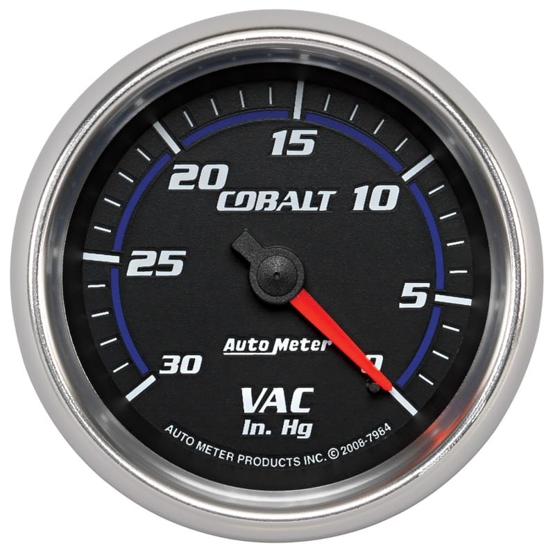 AutoMeter — Autometer Cobalt 2-5/8in. / 0-30 IN HG / Mechanical Vacuum Gauge
GA 2.6" VAC MECH CB