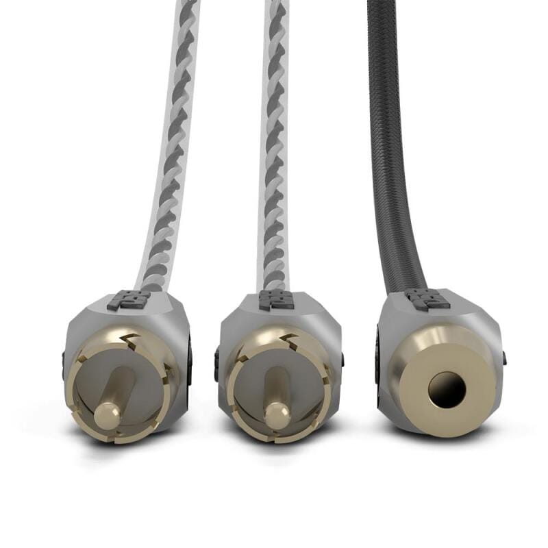 DS18 — DS18 Level 3 RCA Wire Y Connector 1 Female to 2 Male Black
