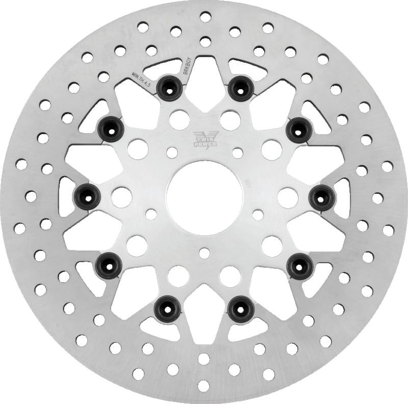 TwinPower — Floating Rotor, Mesh Silver, Front, 11.5 in.