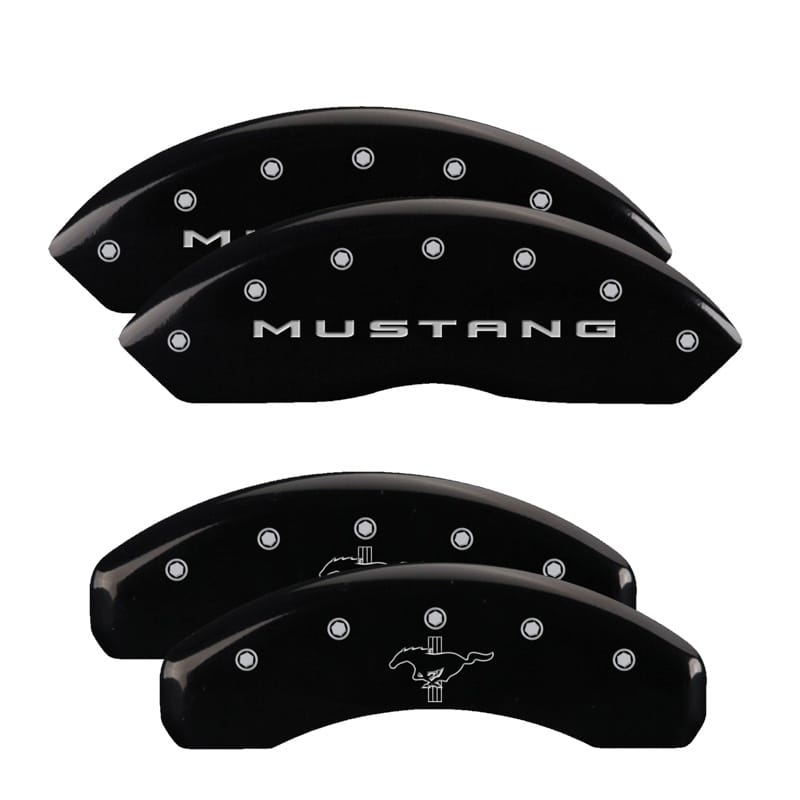 MGP — MGP 4 Caliper Covers Engraved Front 2015/Mustang Engraved Rear 2015/Bar & Pony Black finish slvr ch
Caliper Covers