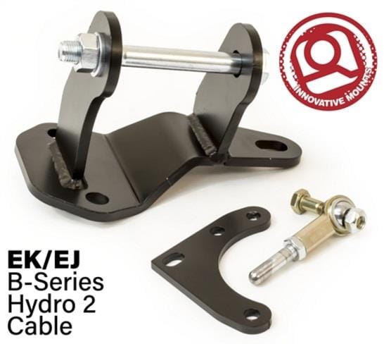 Innovative Mounts — Innovative 96-00 Civic B-Series Black Steel Hydro to Cable Trans Conversion Bracket and Actuator