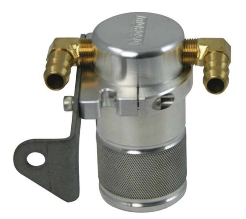 Moroso — Moroso Chrysler 5.7L (w/Aftermarket Intake) Air/Oil Separator Catch Can - Billet Aluminum