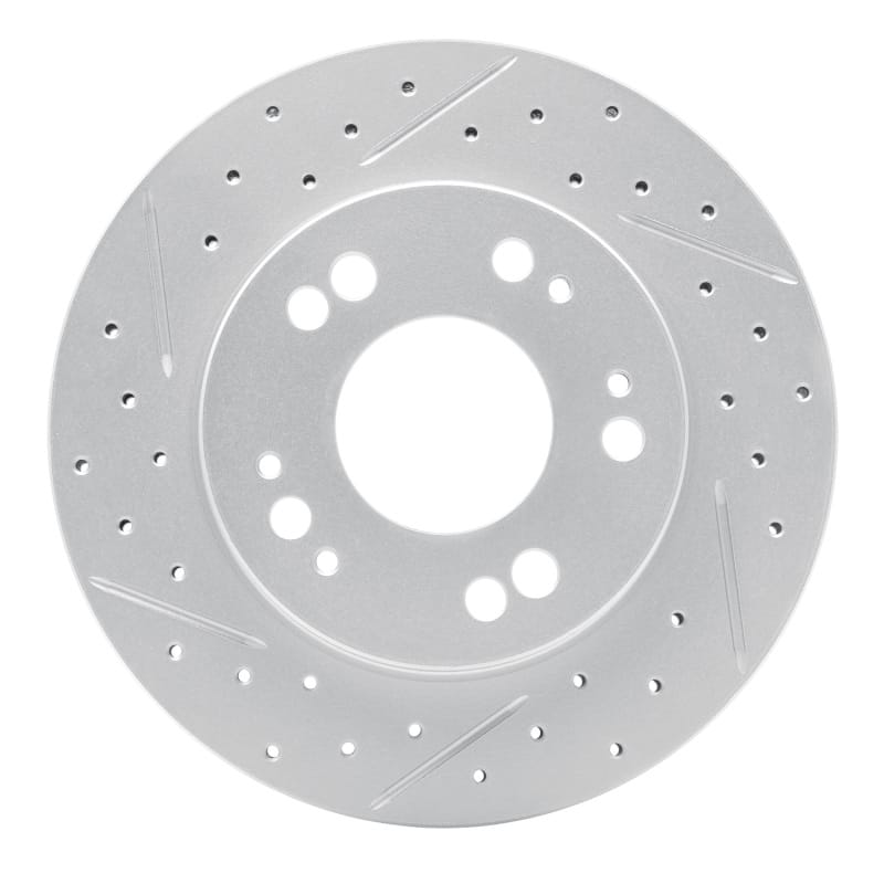 R1 Concepts — R1 90-05 Chrysler Sebring Front Left Drilled & Slotted Geo-Carbon Rotor