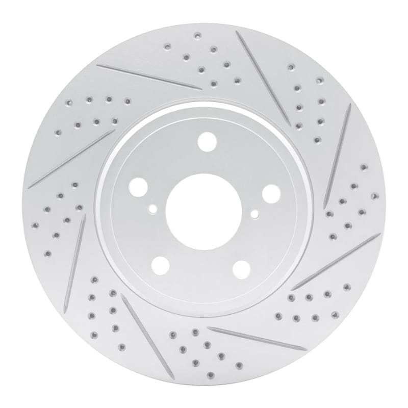 R1 Concepts — R1 01-06 Lexus Ls430 Front Right Drilled & Slotted Geo-Carbon Rotor