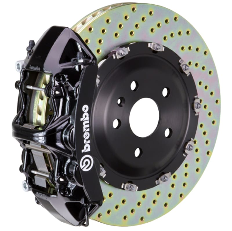Brembo — Brembo 14-18 A250/14-19 CLA250/15-20 GLA250 Fr GT BBK 6 Piston Cast 365x34 2pc Rotor Drilled-Black