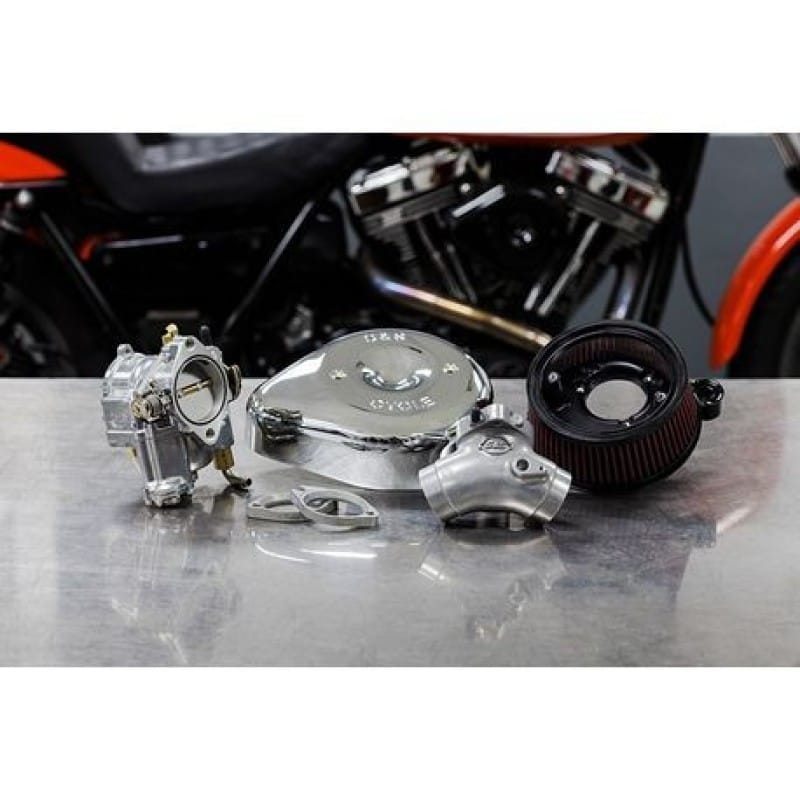 S&S Cycle — S&S Cycle 84-99 BT Super E Carburetor & Stealth Air Cleaner Kit w/ Chrome Teardrop