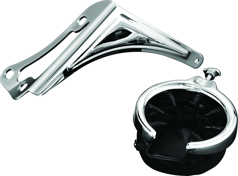 Kuryakyn — Kuryakyn Passenger Drink Holder With Basket 98-13 Touring Right Side Chrome