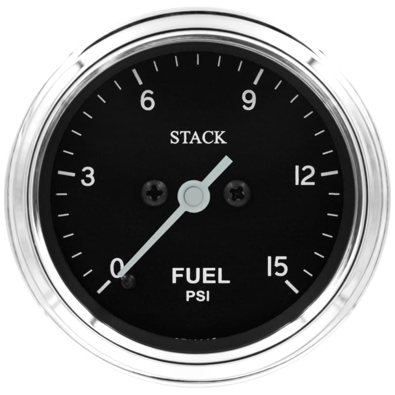 AutoMeter — Autometer Stack 52mm 0-15 PSI 1/8in NPTF Male Pro Stepper Motor Fuel Pressure Gauge - Classic
Ga FP Stpr 15psi Cl