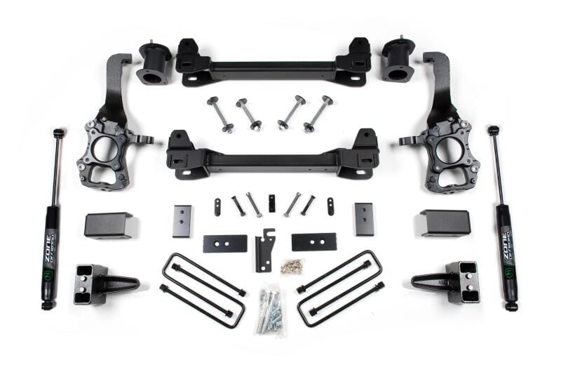 Zone Offroad — Zone Offroad 2014 Ford F-150 2WD 6in Suspension System - 4in Rear Block