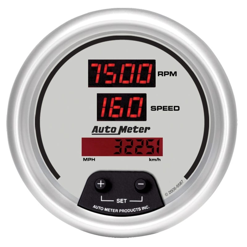 AutoMeter — Autometer Ultra-Lite 3 3/8in 8000 RPM/ 160mph Digital Tach Speedo Combo
3-3/8" TACH/SPEEDO C