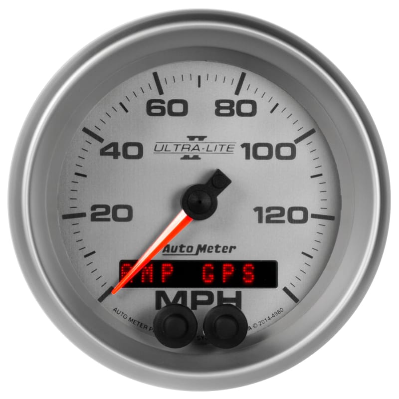 AutoMeter — Autometer Ultra-Lite II 3-3/8in 0-140MPH In-Dash Electronic GPS Programmable Speedometer
3-3/8" SPEEDO, 140 M