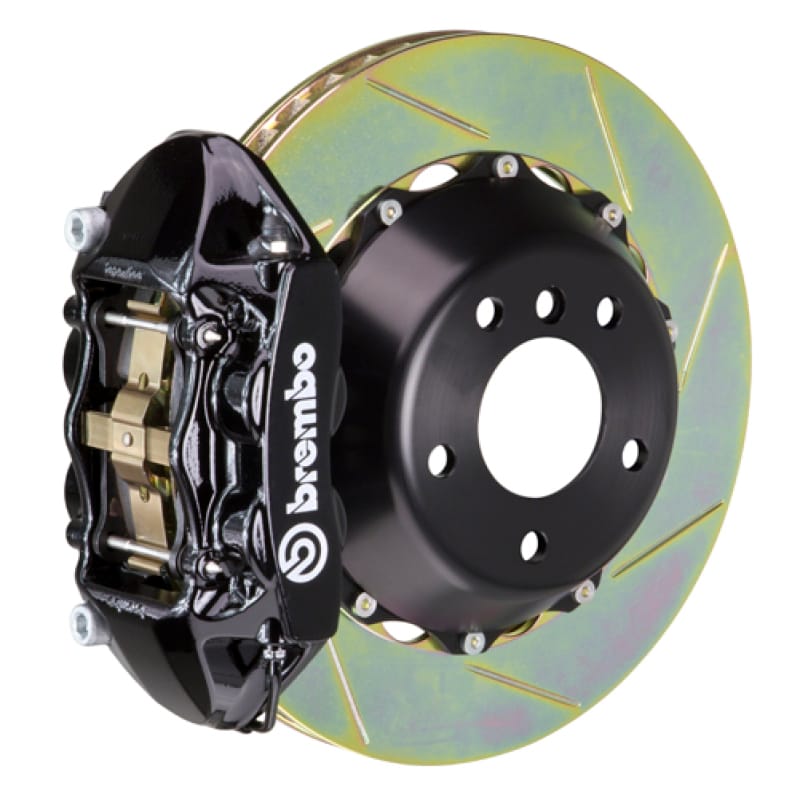 Brembo — Brembo 03-09 E-Class (Excl 4MATIC/AMG) Rr GT BBK 4Pis Cast 2pc 345x28 2pc Rtr Slot Type1-Black