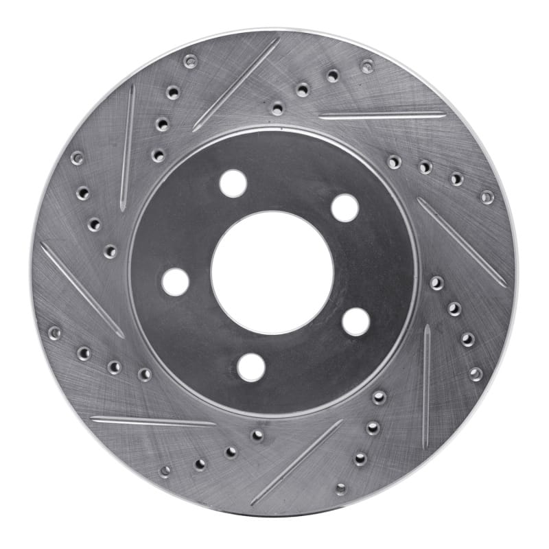 R1 Concepts — R1 05-10 Ford Mustang Front Left Drilled & Slotted Silver Brake Rotor
R1 Brake Rotor Drill