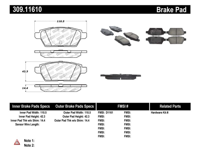 Stoptech — StopTech Performance 06-07 Mazdaspeed 6 Rear Brake Pads
Sprt Brk Pad W/Hdwr