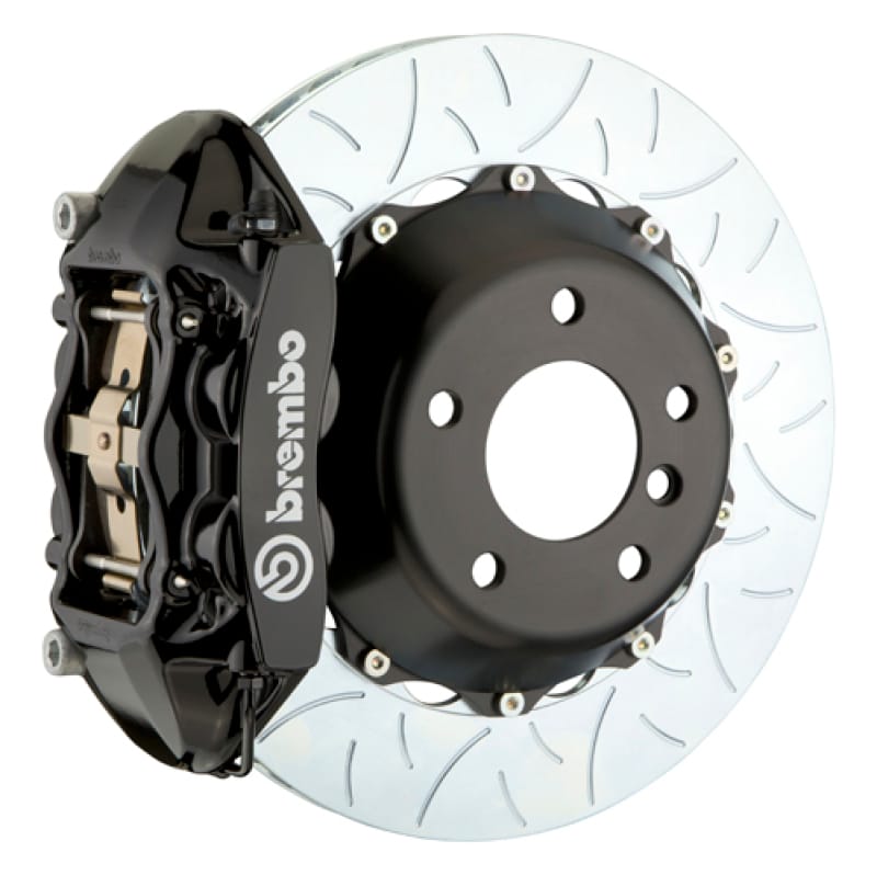 Brembo — Brembo 12-14 328i MSport Brakes Excl xDrive Rr GTS BBK 4Pis Cast 345x28 2pc Rtr Slot Type3-Black HA