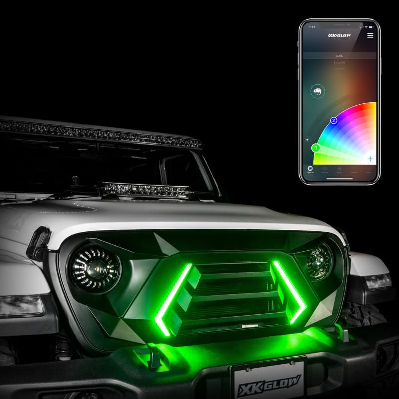 XKGLOW — XK Glow JL Wrangler & Gladiator JT XKCHROME LED Grill Kit (Dual Mode)