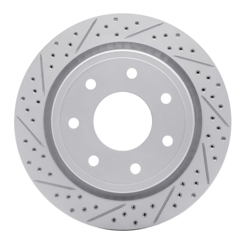 R1 Concepts — R1 12-14 Ford F-150 Rwd Rear Left Drilled & Slotted Geo-Carbon Rotor