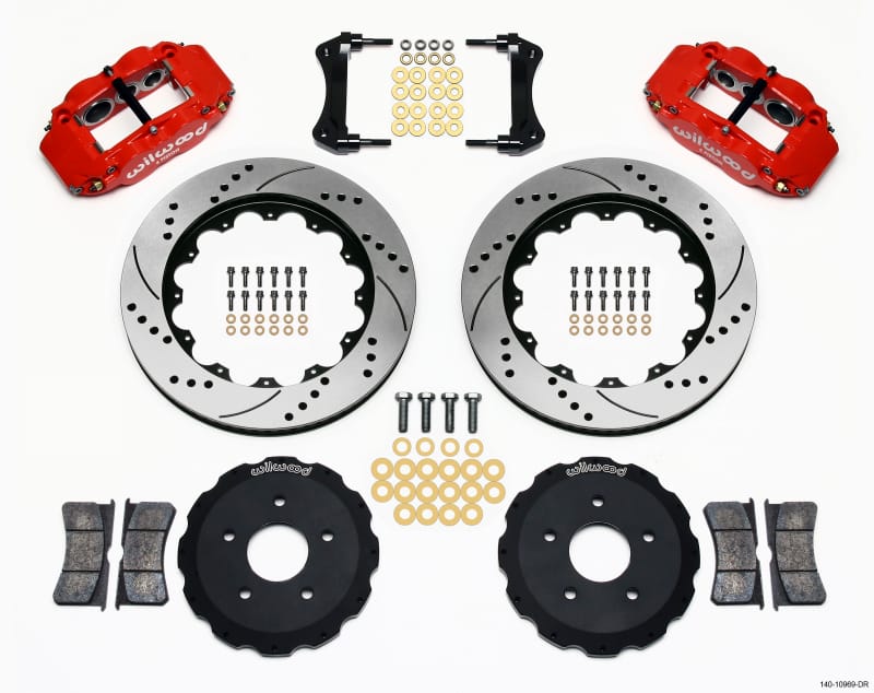 Wilwood — Wilwood Narrow Superlite 6R Front Hat Kit 14.00in Drill Red Backdraft Cobra (BMW E36 Based)
BRAKE KIT