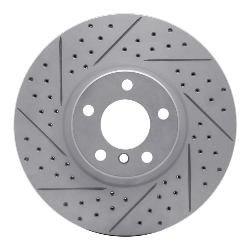 R1 Concepts — R1 07-18 BMW X5 Front Left Drilled & Slotted Geo-Carbon Rotor
