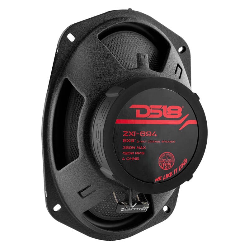 DS18 — DS18 6x9in 120 Watts RMS 4 ohm 2-Way Coaxial Speaker w/ Kevlar Cones