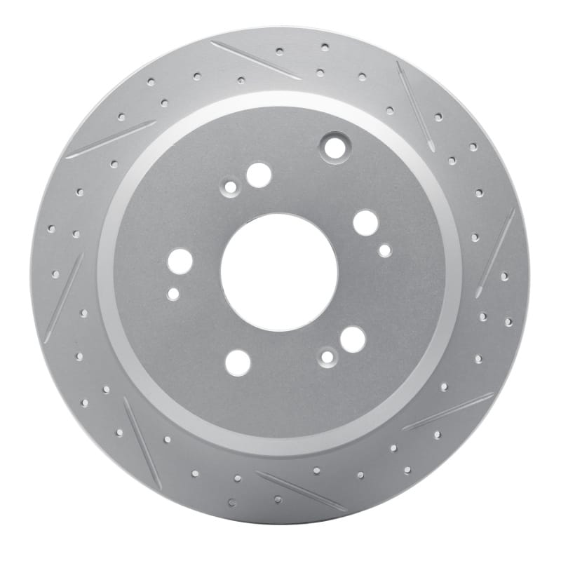 R1 Concepts — R1 05-10 Honda Odyssey Rear Right Drilled & Slotted Geo-Carbon Rotor