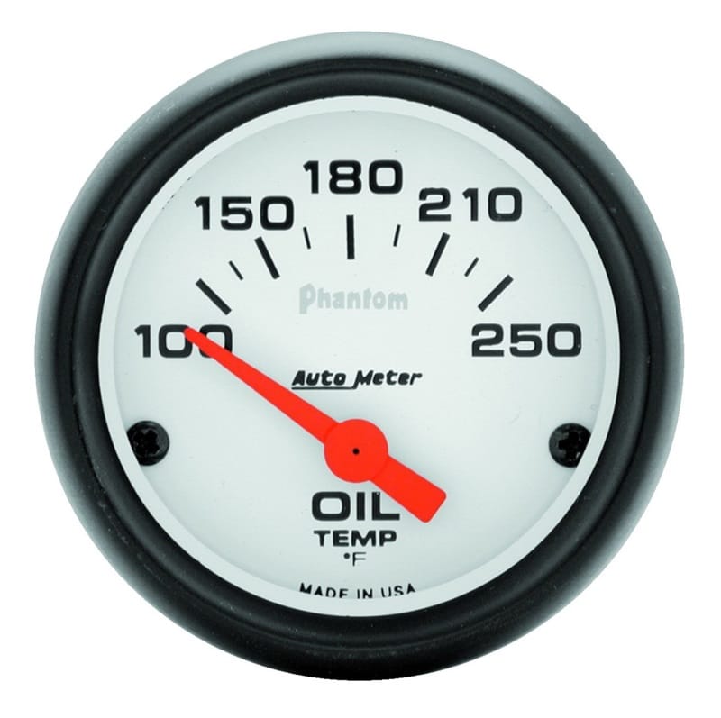 AutoMeter — Autometer Phantom 52mm Oil Temp 100-250 F Electronic Gauge Kit
2" OIL TEMP, 100-250