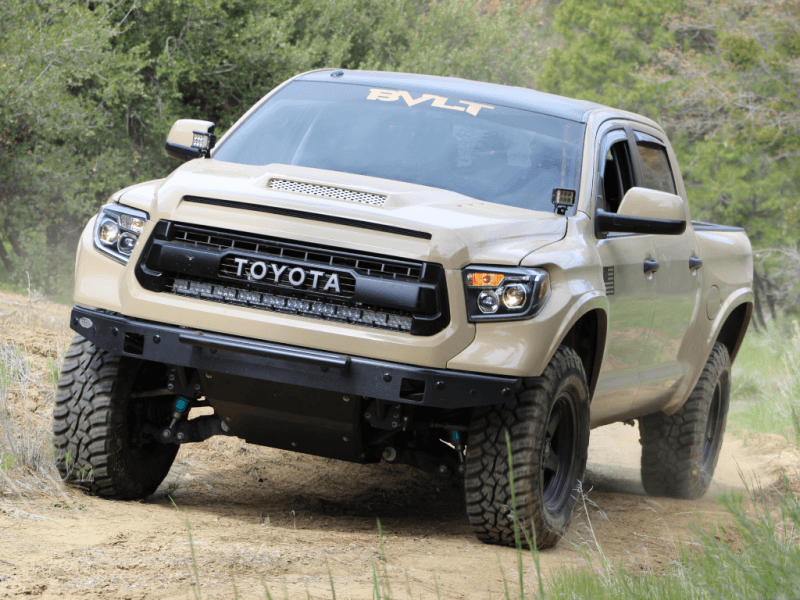 Cali Raised LED — Cali Raised 14-21 Toyota Tundra 42 Hidden Grille Curved Led Light Bar Brackets Kit - No One Light B