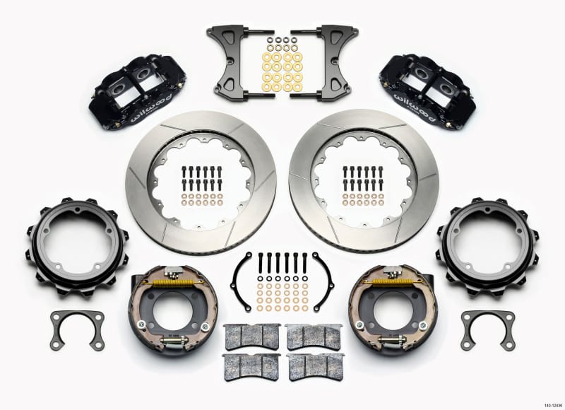 Wilwood — Wilwood Narrow Superlite 4R Rear P-Brk Kit 14.00in Strange Eng Floater 3.49in Offset
BRAKE KIT