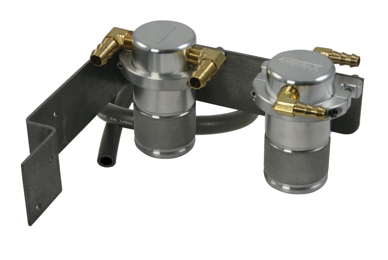 Moroso — Moroso 08-14 Subaru STi (w/Top Mount Intercooler) Air/Oil Separator Catch Can - Billet Aluminum