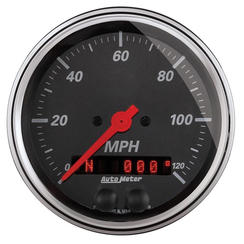 AutoMeter — Autometer Designer Black 3-3/8in Electric 120MPH GPS Speedometer
GA 3-3/8" SPD GPS DB