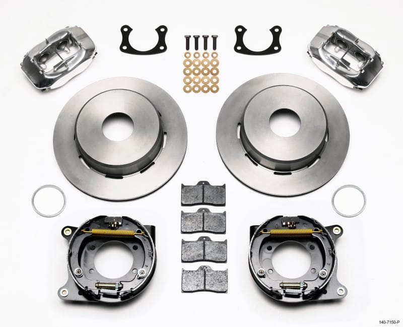 Wilwood — Wilwood Forged Dynalite P/S Park Brake Kit Polished Big Ford New 2.50in Offset Currie Blank
BRAKE KIT