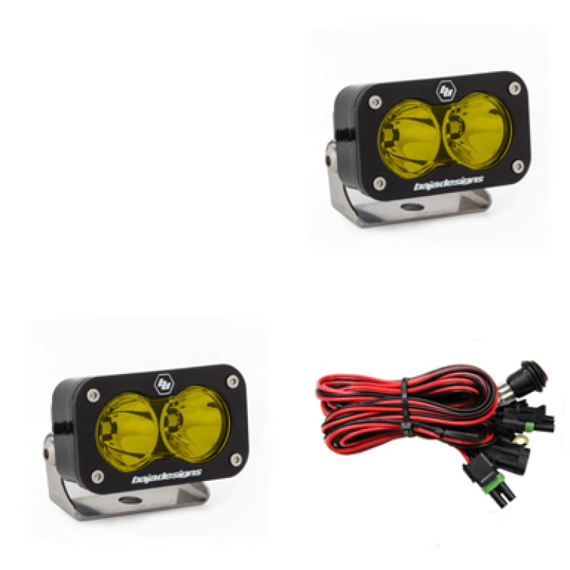 Baja Designs — Baja Designs S2 Pro Series LED Light Pods Amber Lens Work/Scene Pattern - Pair