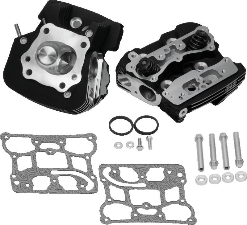S&S Cycle — S&S Cycle 99-05 BT Super Stock 79cc Cylinder Head Kit - Wrinkle Black