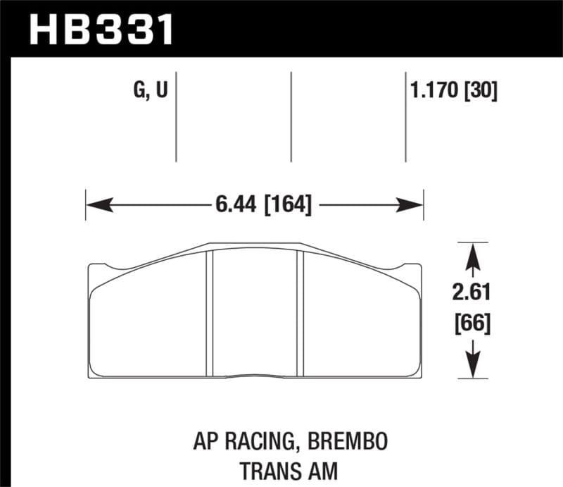 Hawk Performance — Hawk DTC-80 AP Racing/Brembo 30mm Race Brake Pads
Disc Brake Pad